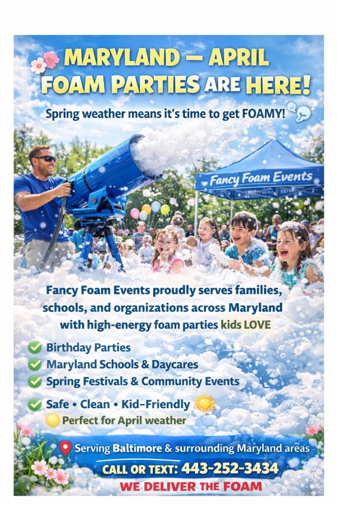Maryland Foam Cannon Parties — April Foam Parties Are Here!