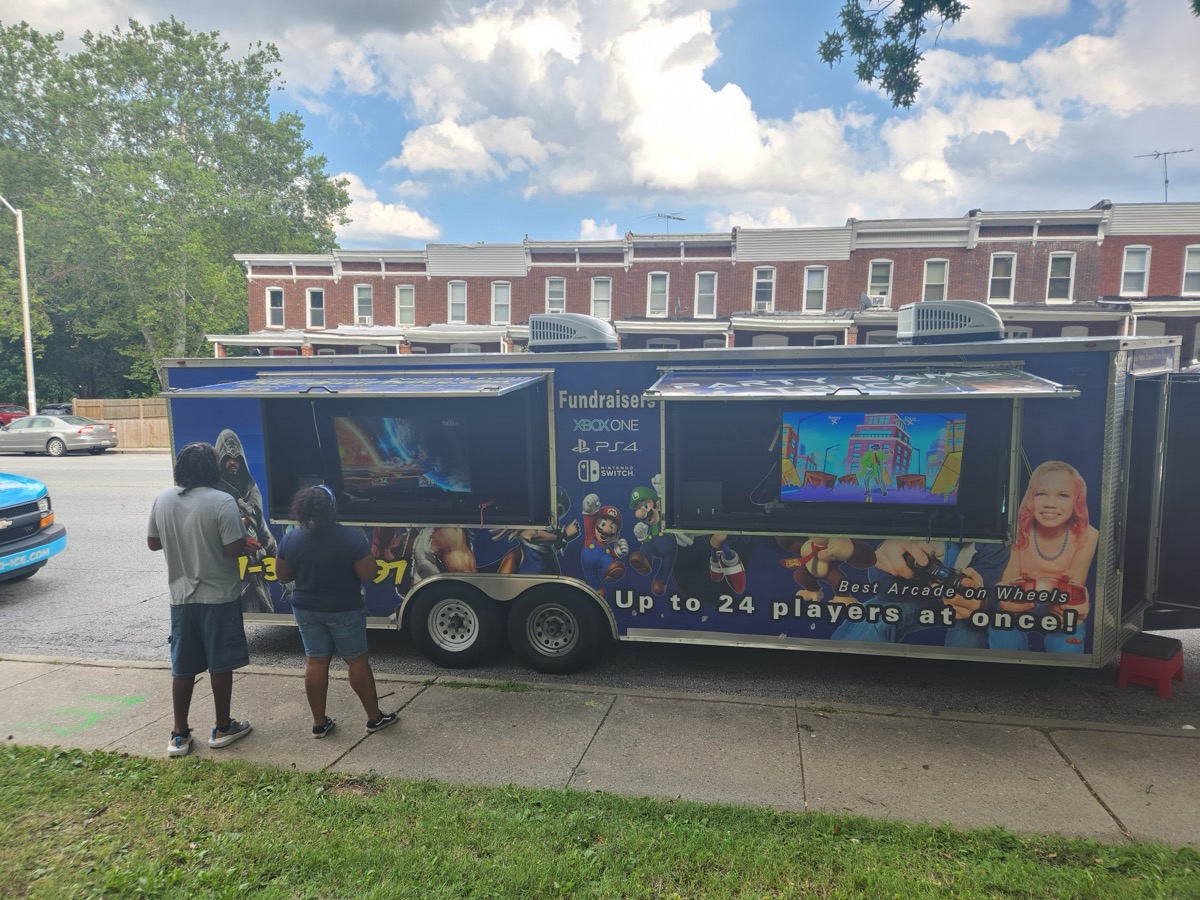 Party Game Truck at residential street event