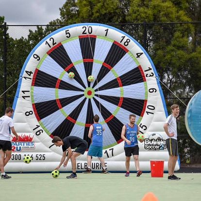 Giant Inflatable Soccer Kick Dart Board Rental Maryland